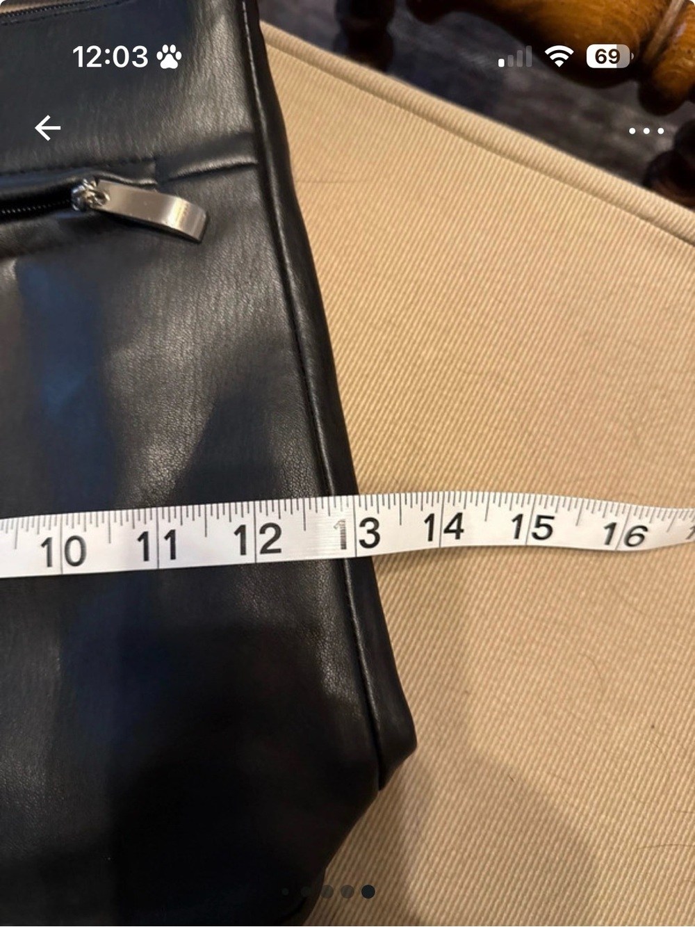 Black Leather Shoulder Bag - Picture 7 of 7